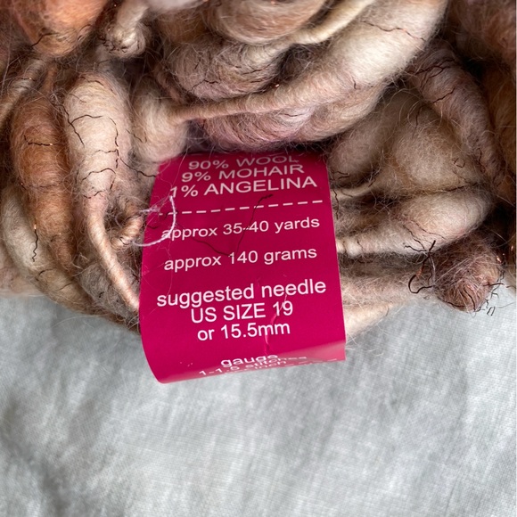 Knit Collage Pixie Dust Boho Blush 140g wool mohair metallic yarn skein hank - Picture 6 of 8